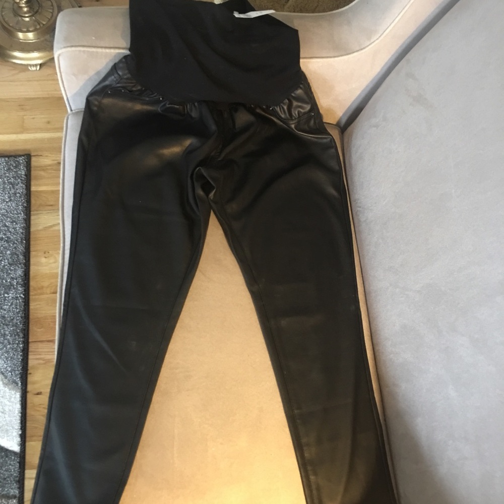 Maternity Faux Leather Skinny Pants